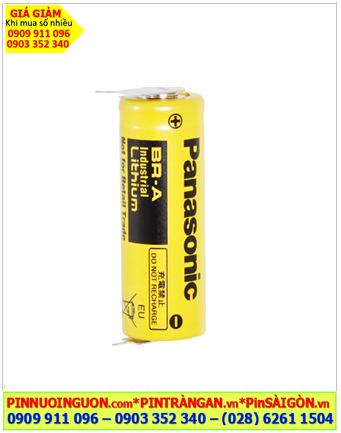Panasonic BR-A (chân thép hàn); Pin nuôi nguồn Panasonic BR-A 1800mAh lithium 3v chính hãng, Xuất xứ Nhật 